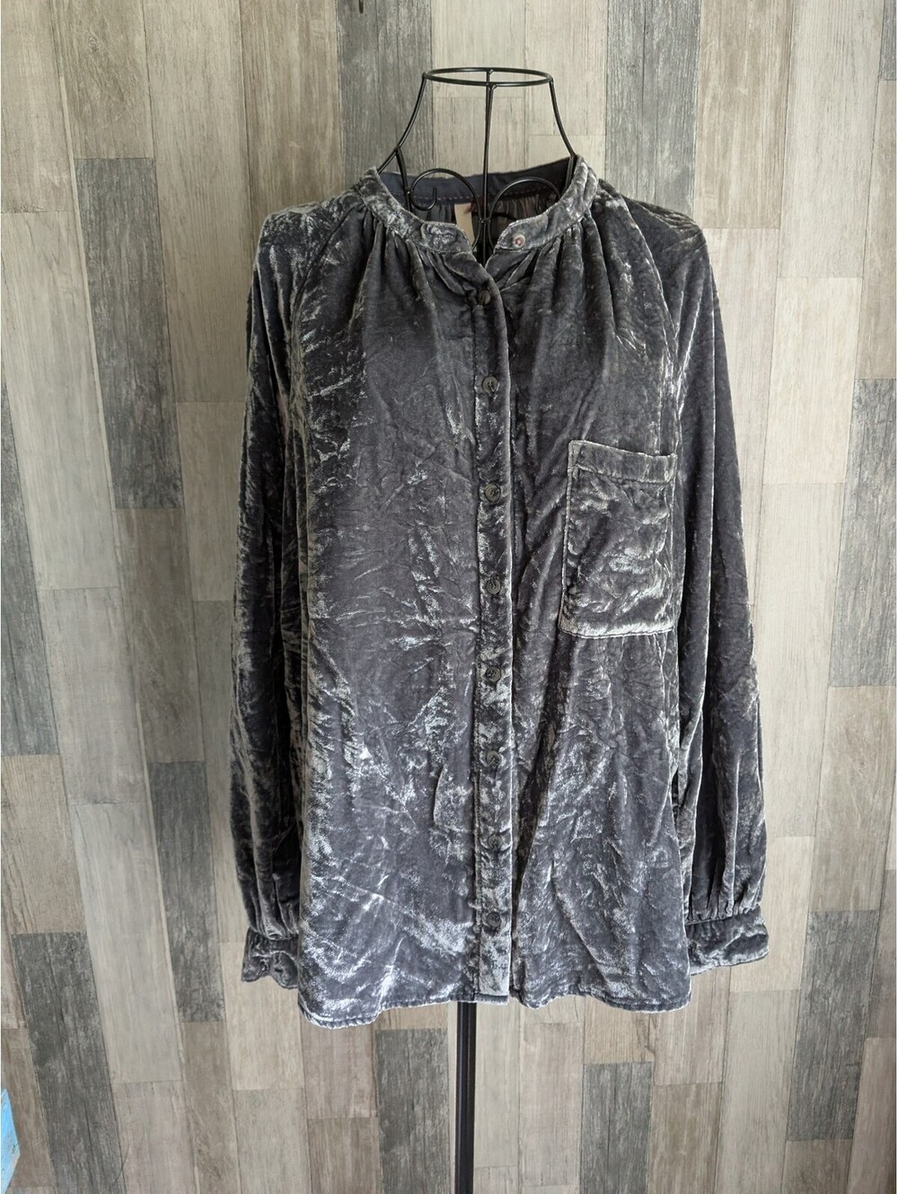 Pilcro Anthropologie velvet tunic top pre owned L
